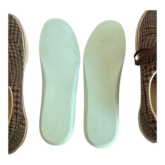 POLO RALPH LAUREN Keaton Harris Tweed Sneaker In Glen Plaid Size 14 - Picture 15 of 16